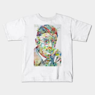 JAMES JOYCE - watercolor portrait .2 Kids T-Shirt